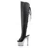 Pleaser - BEJEWELED3019DM7 Cuissardes à plateforme - Chaussures de pole dance - Noir Product image